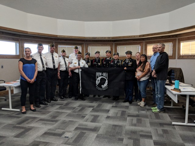 POW/MIA Flag Presentation to JROTC Drill Team